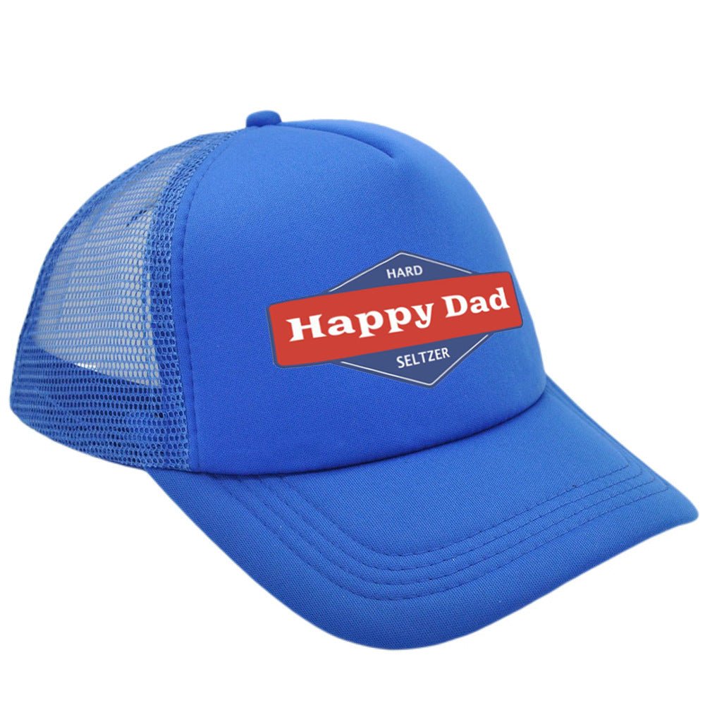 Hot Solid Color Mesh Happy Dad Baseball Summer Hat Male Truck Driver Mesh Peaked Cap - Urban Caps