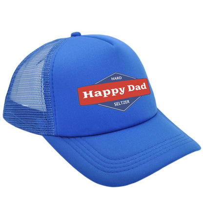 Hot Solid Color Mesh Happy Dad Baseball Summer Hat Male Truck Driver Mesh Peaked Cap - Urban Caps