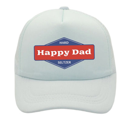 Hot Solid Color Mesh Happy Dad Baseball Summer Hat Male Truck Driver Mesh Peaked Cap - Urban Caps