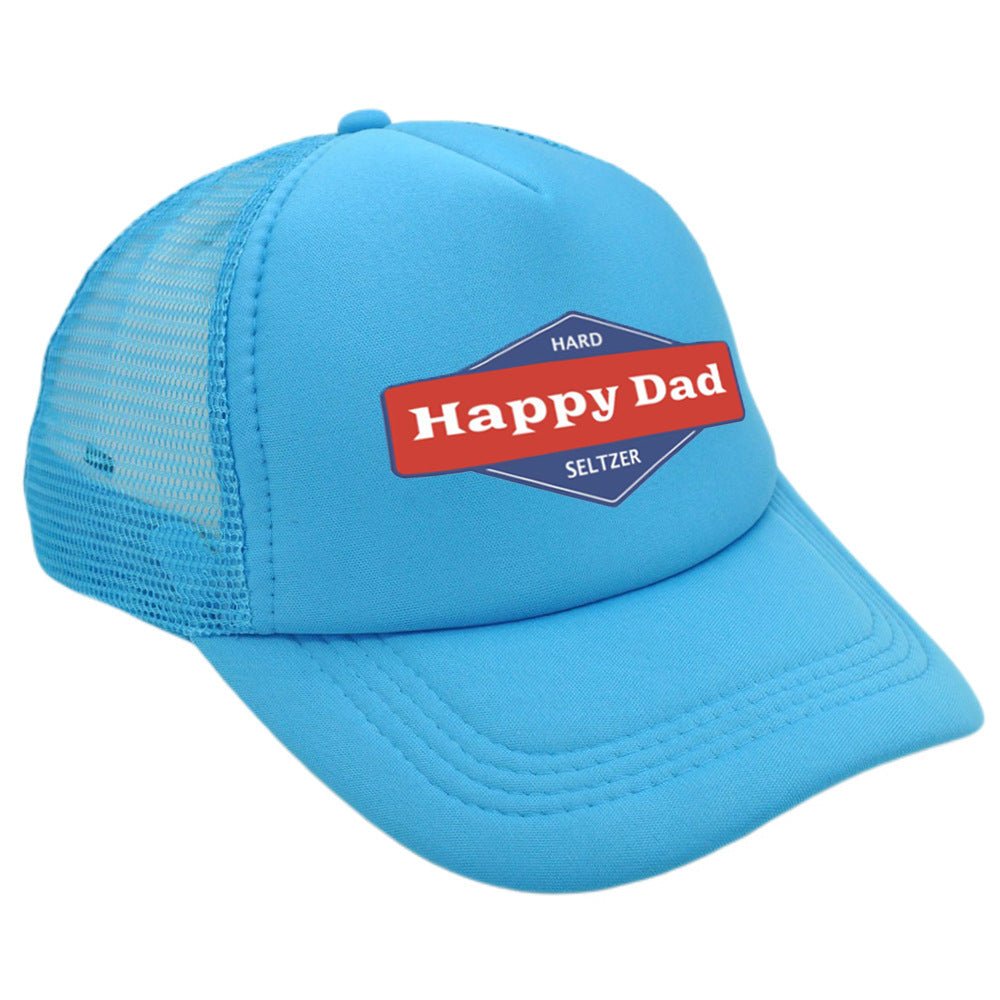 Hot Solid Color Mesh Happy Dad Baseball Summer Hat Male Truck Driver Mesh Peaked Cap - Urban Caps
