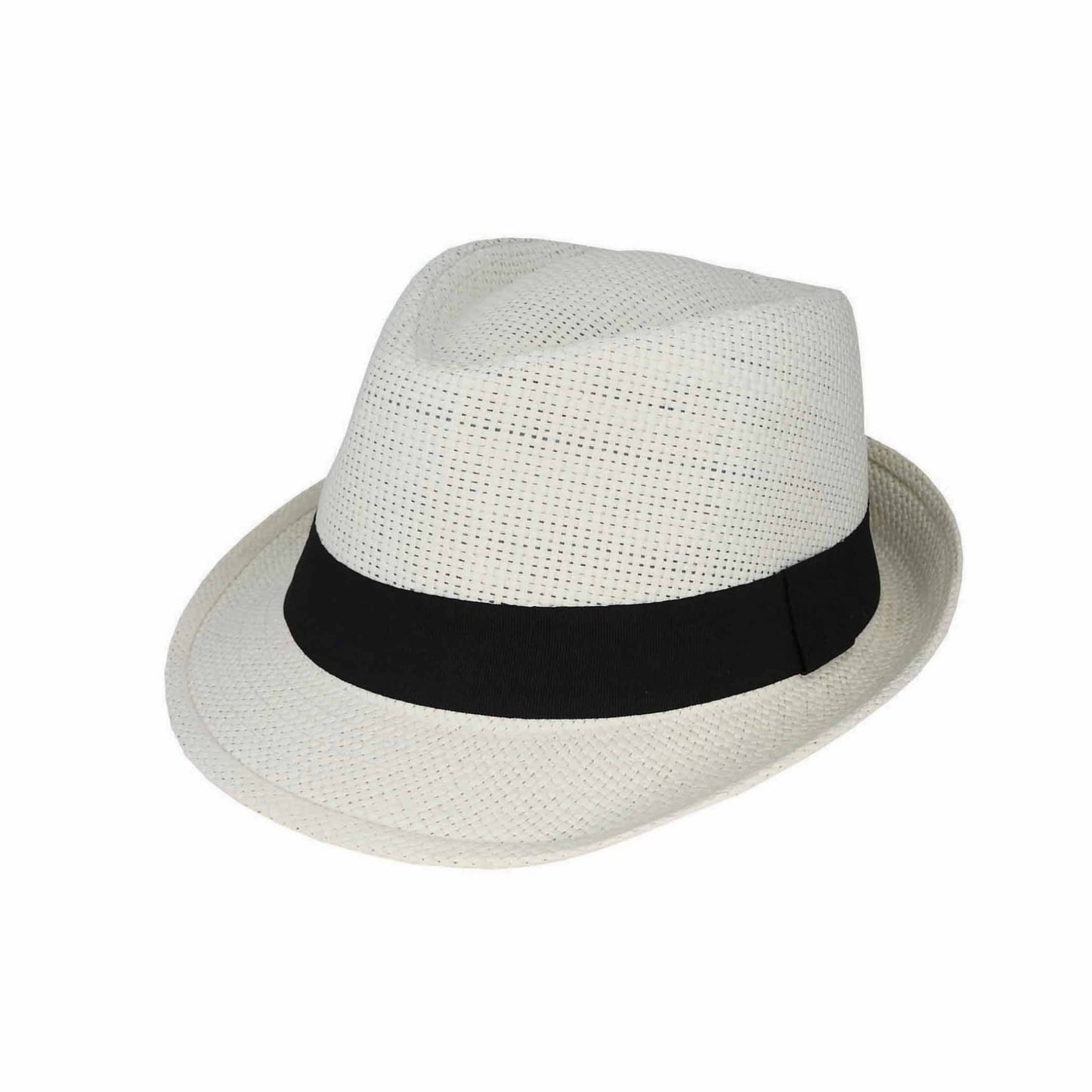 Hume Toyo Trilby Hat – Lightweight Woven Straw with Ribbon Band - Urban Caps
