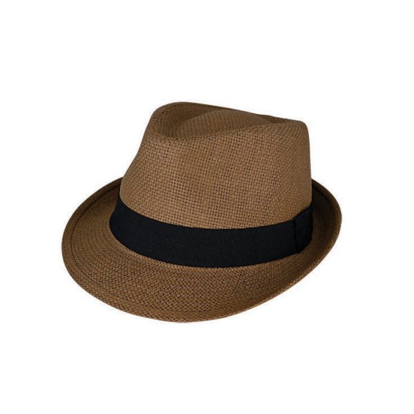 Hume Toyo Trilby Hat – Lightweight Woven Straw with Ribbon Band - Urban Caps