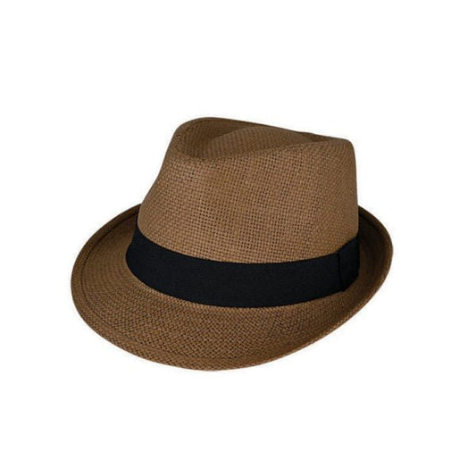 Hume Toyo Trilby Hat – Lightweight Woven Straw with Ribbon Band - Urban Caps