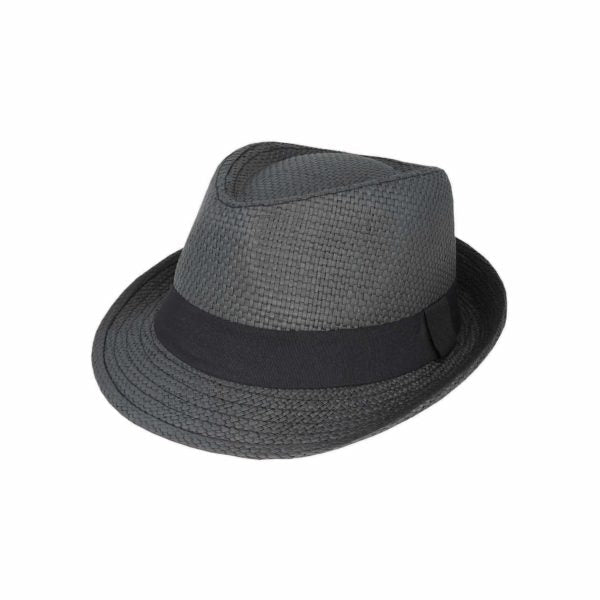 Hume Toyo Trilby Hat – Lightweight Woven Straw with Ribbon Band - Urban Caps