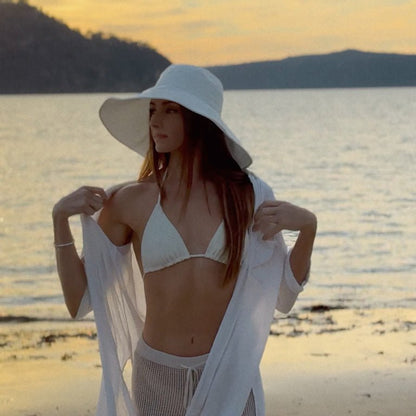 Indigo Hemp Blend Sunhat – Shapeable Wide Brim, Lightweight, UPF50+ Protection - Urban Caps