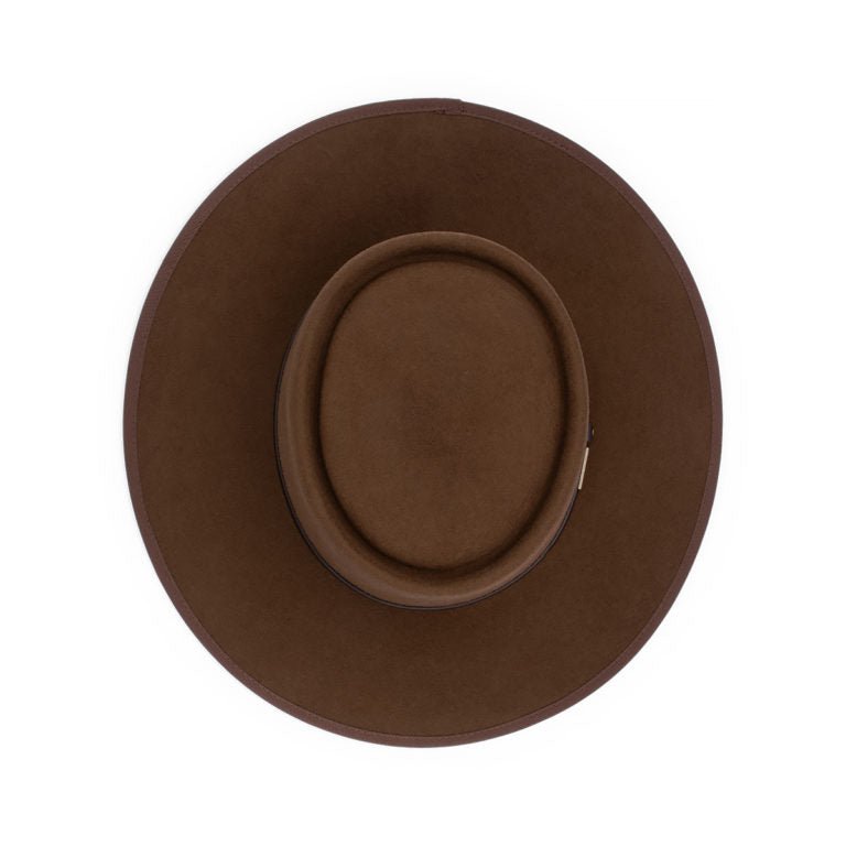 Jagger – Wool Felt Gambler Hat with 8.5cm Bound Flat Brim and Leather Band - Urban Caps