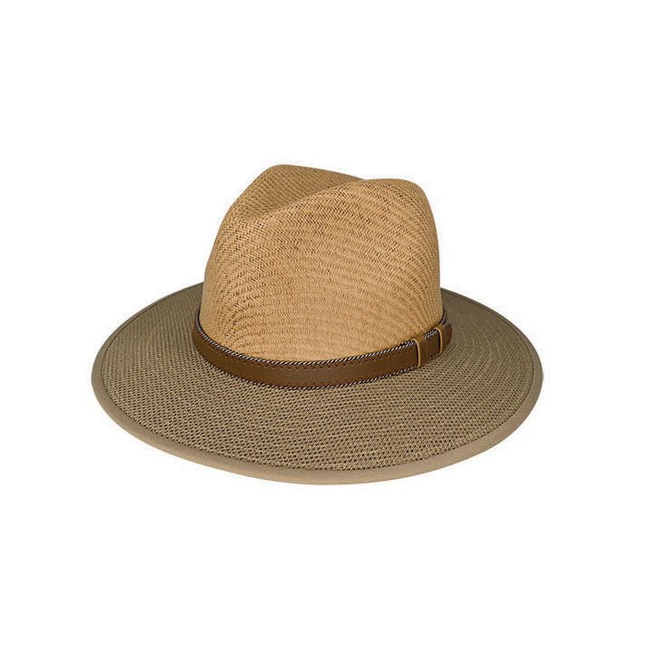 Jamesville Fedora Hat – Woven Natural Fibre with Vegan Leather Band, UPF 50+ Sun Protection - Urban Caps