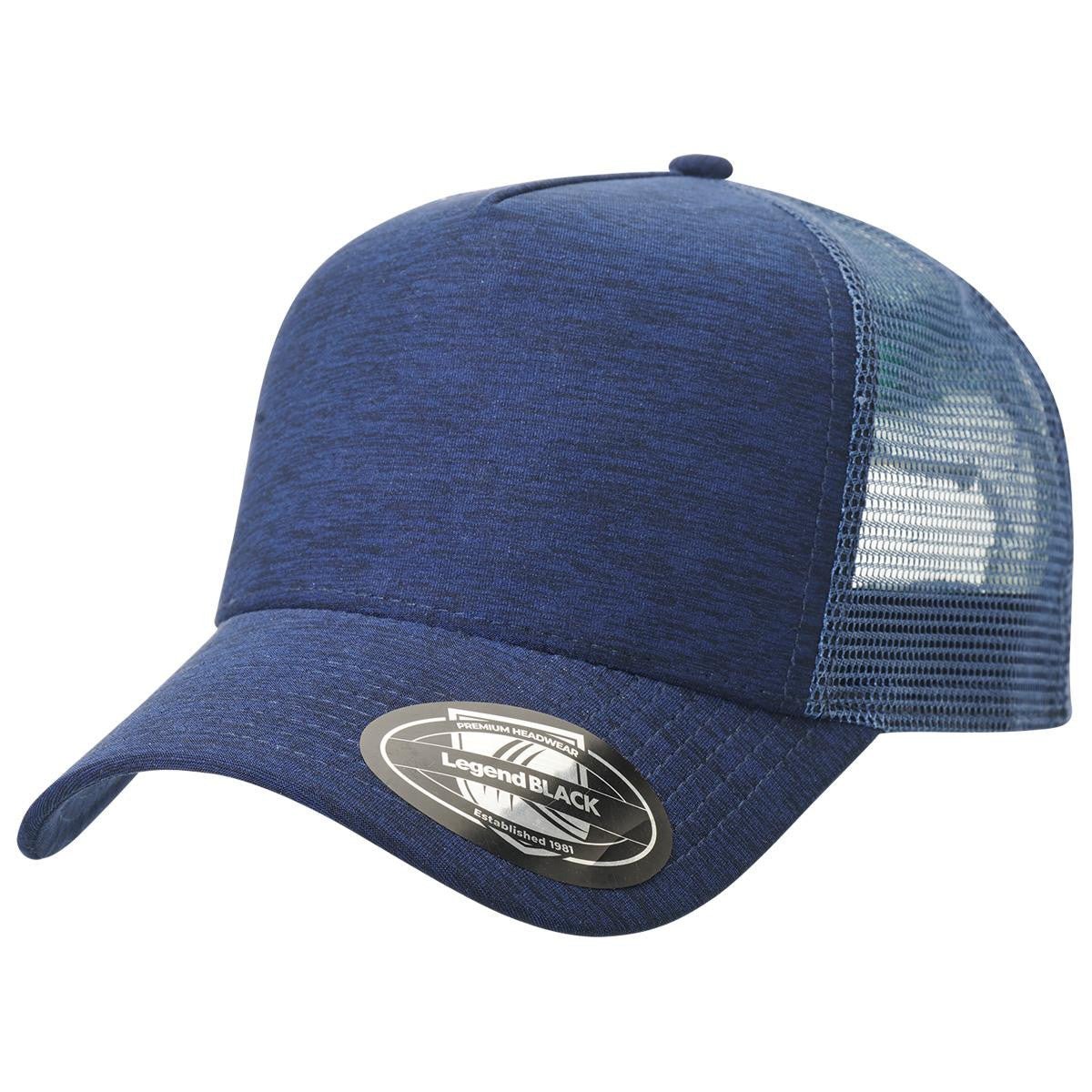 Jersey Snap Back Cap – Heather Polyester Front, Breathable Mesh, Adjustable Fit - Urban Caps