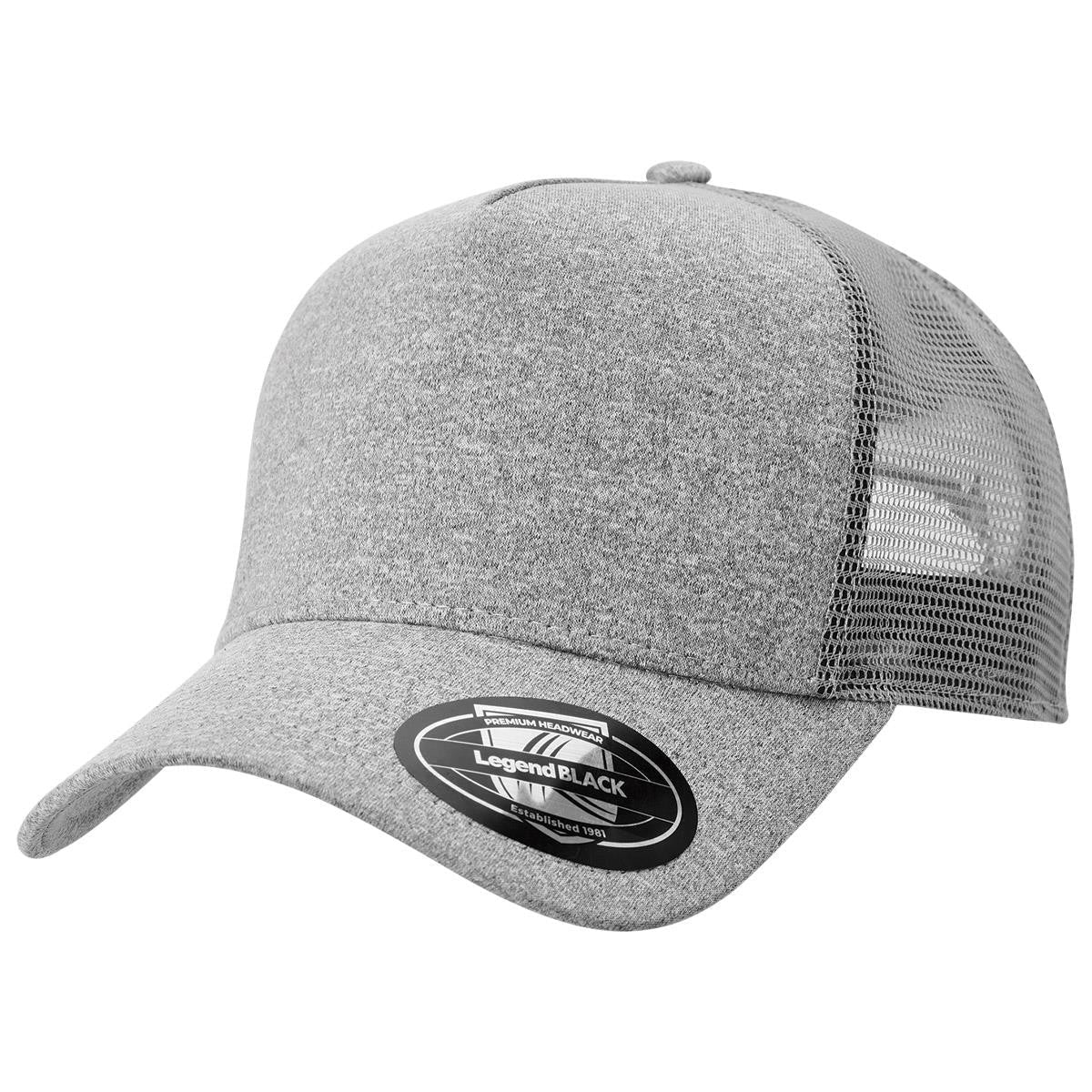 Jersey Snap Back Cap – Heather Polyester Front, Breathable Mesh, Adjustable Fit - Urban Caps