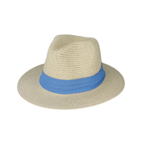 Keely Kid’s Fedora Hat – Braided Natural Fibre with UPF50+ Sun Protection - Urban Caps