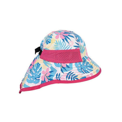 Kendra Kid’s Printed Microfibre Legionnaire Hat with Neck Flap – UPF Protection - Urban Caps