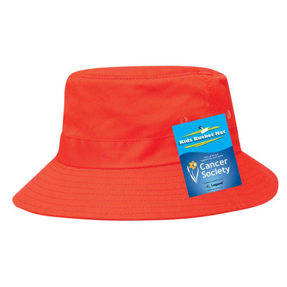 Kids Bucket Hat – SunSmart Cotton Twill with Adjustable Toggle | NZ Stock - Urban Caps