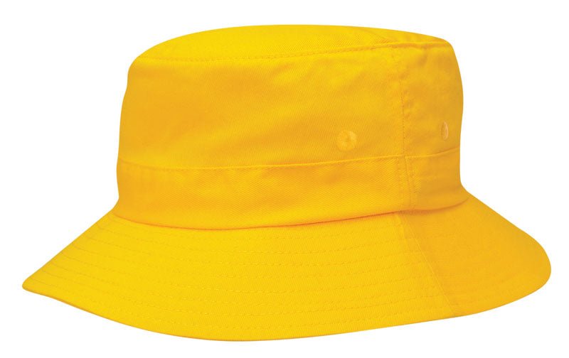 Kids Bucket Hat with Adjustable Toggle – Cotton Twill, Fits 51 - 54cm - Urban Caps