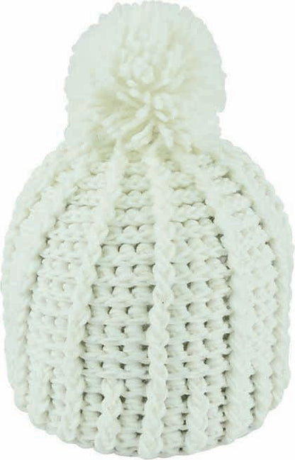 Kid's Chunky Acrylic Crochet Beanie with Pom - Pom – Soft Knit Winter Hat - Urban Caps