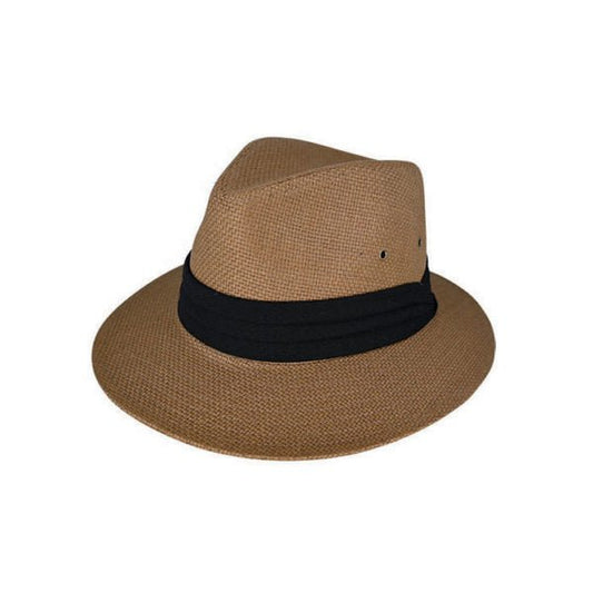 Kirby Matt Toyo Fibre Safari Hat with Cotton Pugaree Band – UPF 50+ - Urban Caps