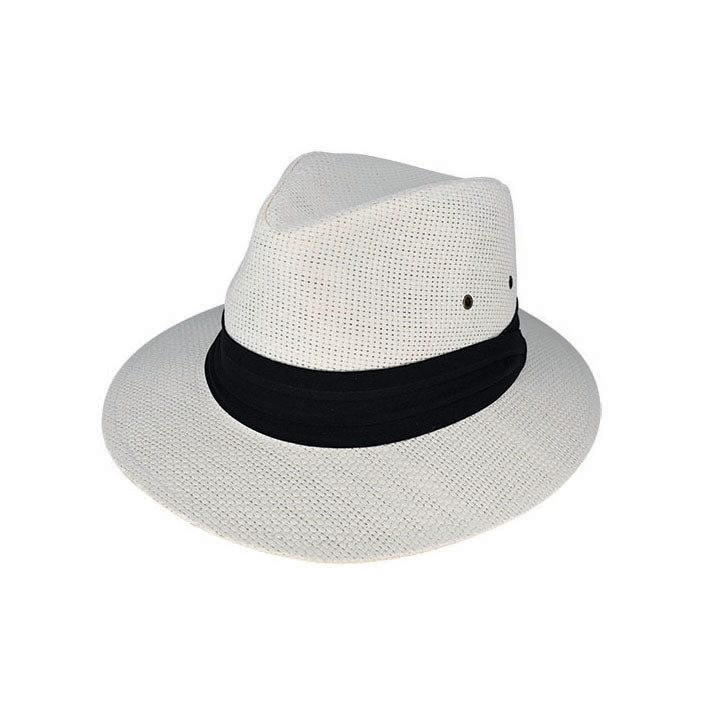 Pugaree Kirby Matt Toyo Fibre Safari Hat with Cotton Pugaree Band – UPF 50+