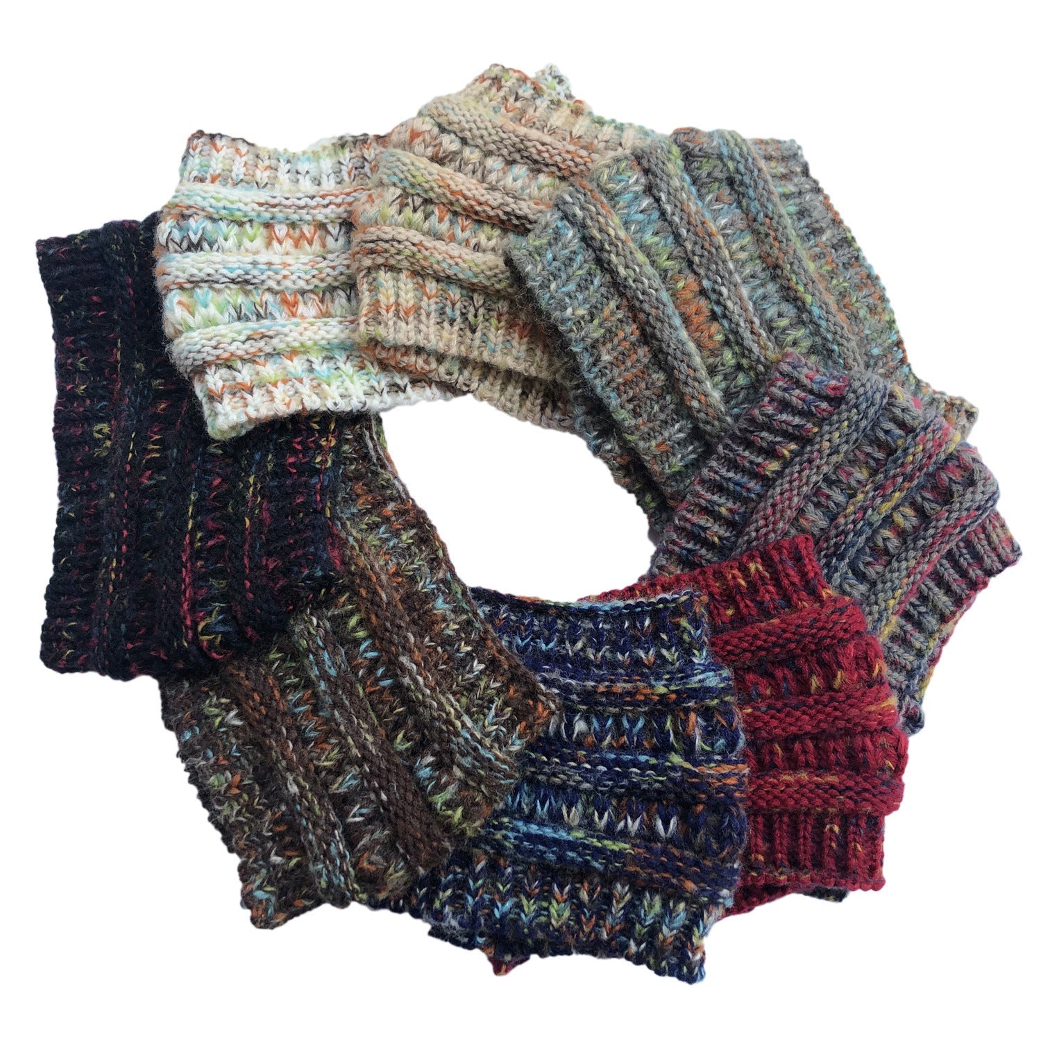 Knitted ponytail wool headband - Urban Caps