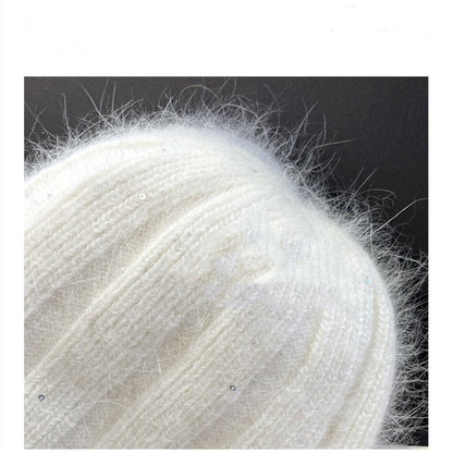 Korean - Style Melon Beanie – Minimalist Wool Knit Hat with Rounded Fit - Urban Caps