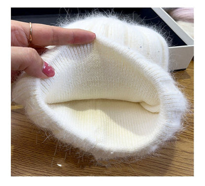 Korean - Style Melon Beanie – Minimalist Wool Knit Hat with Rounded Fit - Urban Caps