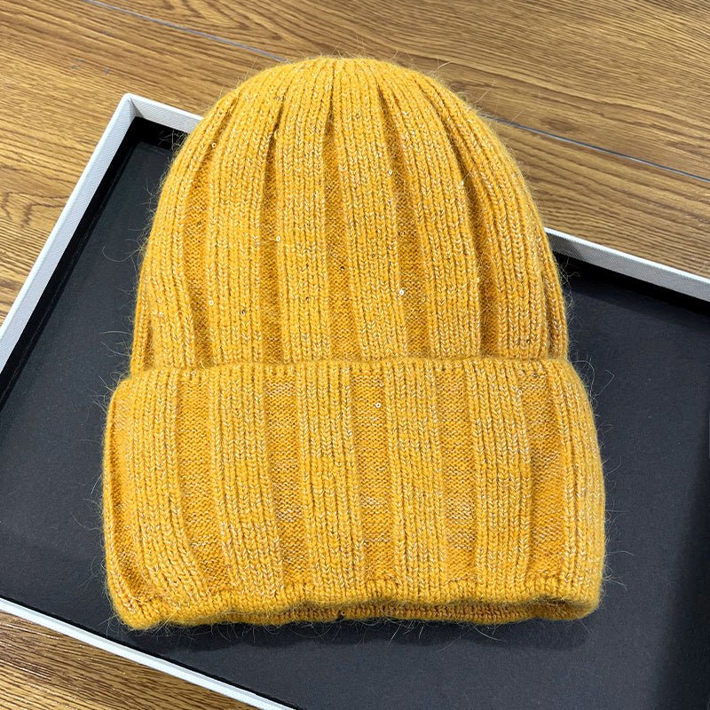 Korean - Style Melon Beanie – Minimalist Wool Knit Hat with Rounded Fit - Urban Caps