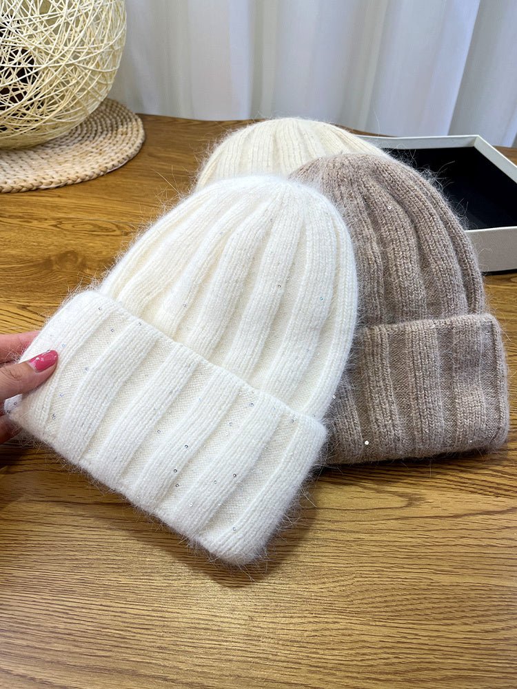 Korean - Style Melon Beanie – Minimalist Wool Knit Hat with Rounded Fit - Urban Caps