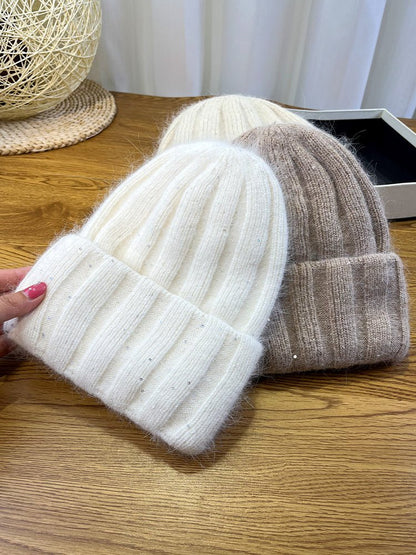 Korean - Style Melon Beanie – Minimalist Wool Knit Hat with Rounded Fit - Urban Caps
