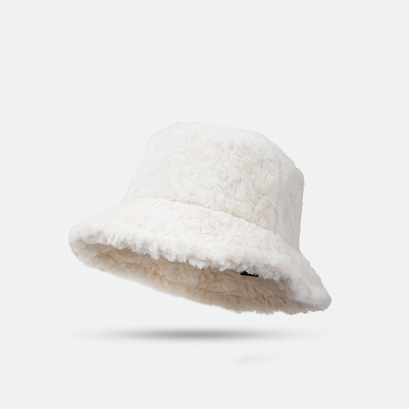 Lambswool Fisherman Hat Winter Warm Fashionable Solid Color Hats For Women - Urban Caps