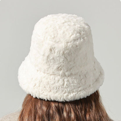 Lambswool Fisherman Hat Winter Warm Fashionable Solid Color Hats For Women - Urban Caps