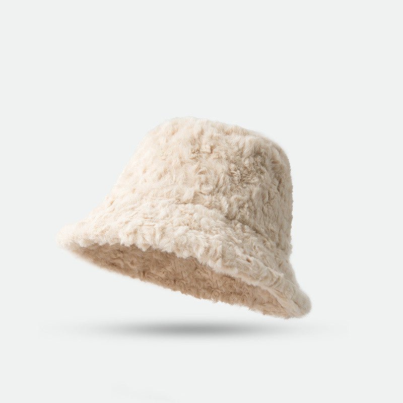 Lambswool Fisherman Hat Winter Warm Fashionable Solid Color Hats For Women - Urban Caps