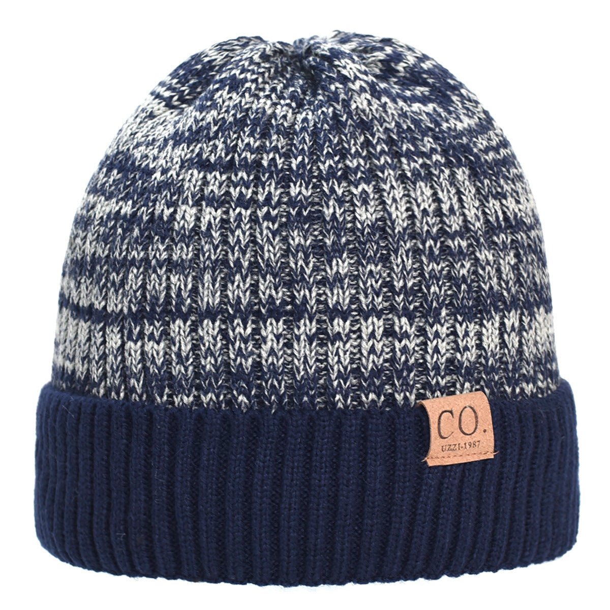 leece - Lined Colorblock Beanie – Warm Padded Winter Knit Hat - Urban Caps
