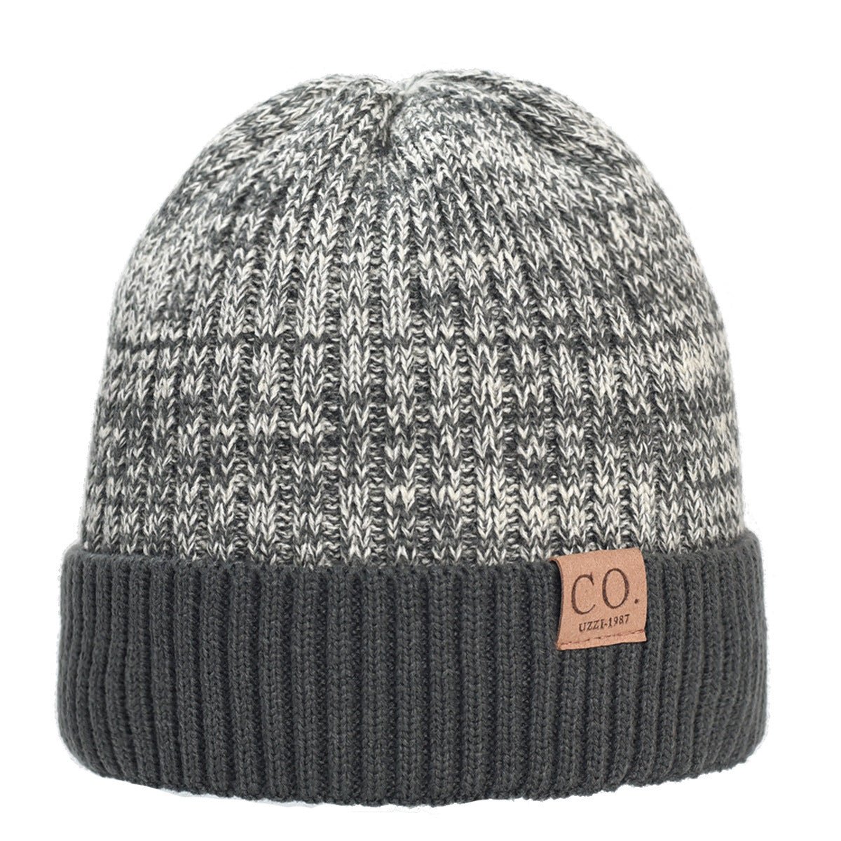 leece - Lined Colorblock Beanie – Warm Padded Winter Knit Hat - Urban Caps