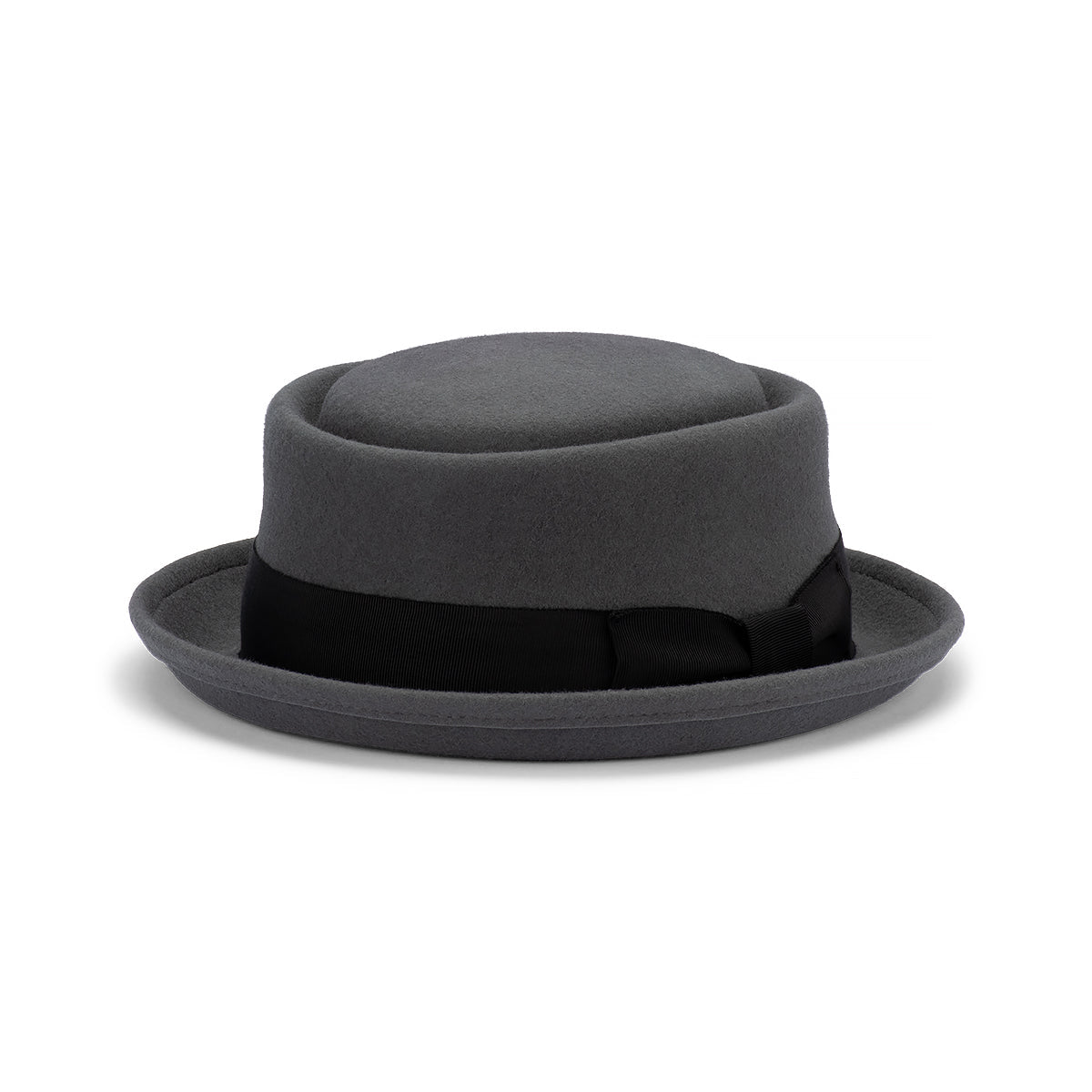 Leroy – Australian Wool Felt Pork Pie Hat with Circle Crease Crown and Petersham Band - Urban Caps