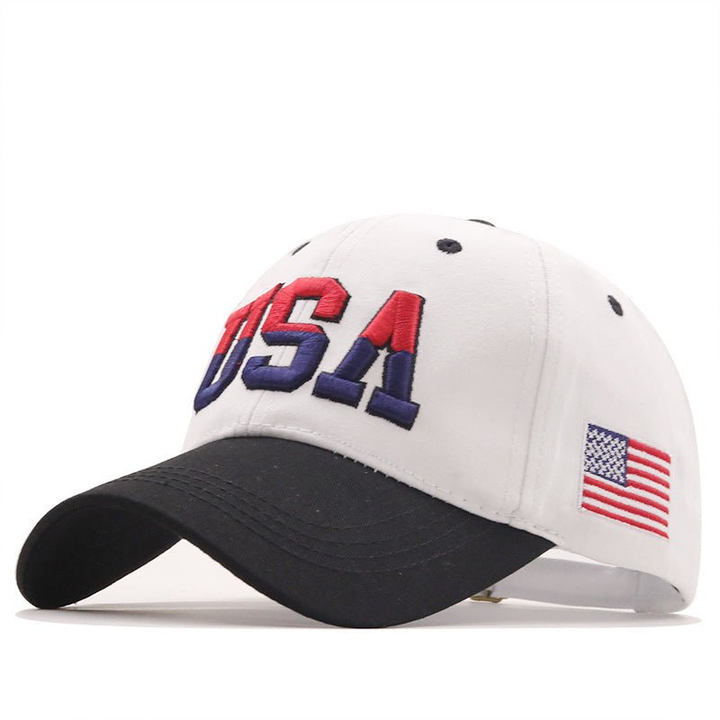 Letter USA Embroidery Baseball Cap Couple Outdoor - Urban Caps