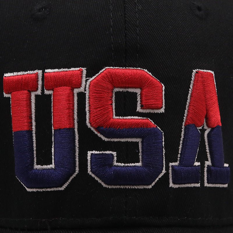 Letter USA Embroidery Baseball Cap Couple Outdoor - Urban Caps