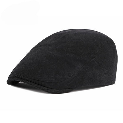 Lincoln Corduroy Cotton Flat Cap - Corduroy Cotton Flat Cap With Timeless Classic Style