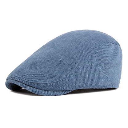 Lincoln Corduroy Cotton Flat Cap - Corduroy Cotton Flat Cap With Timeless Classic Style