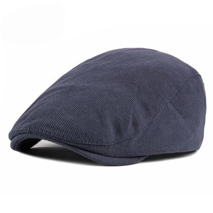 Lincoln Corduroy Cotton Flat Cap - Corduroy Cotton Flat Cap With Timeless Classic Style