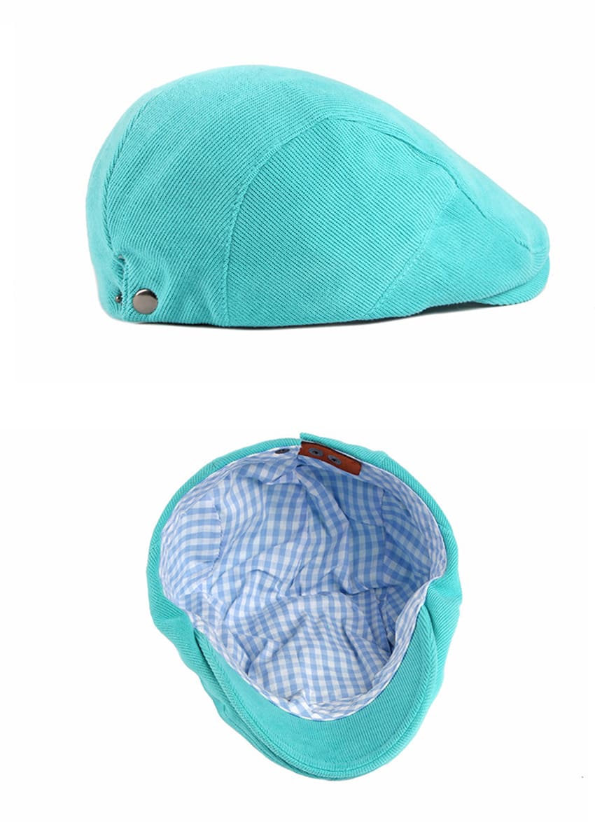 Lincoln Corduroy Cotton Flat Cap - Corduroy Cotton Flat Cap With Timeless Classic Style