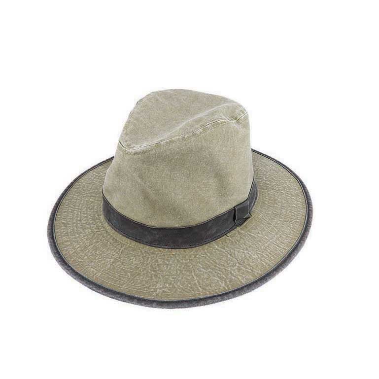 Lincoln Distressed Weathered Cotton Safari Hat with UPF 50+ Sun Protection - Urban Caps