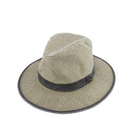 Lincoln Distressed Weathered Cotton Safari Hat with UPF 50+ Sun Protection - Urban Caps