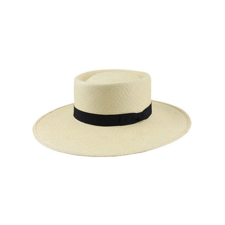 Liverpool Ecuadorian Cuenca Planter Hat – Handwoven Toquilla Straw with Black Band - Urban Caps