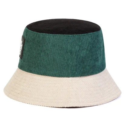 Lucky Cat Corduroy Bucket Hat - Embroidered Logo On Durable Corduroy For Casual Style
