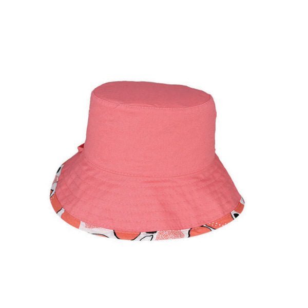Marlo Kid’s Reversible Cotton Bucket Hat with Lemon Print and UPF50+ Sun Protection - Urban Caps