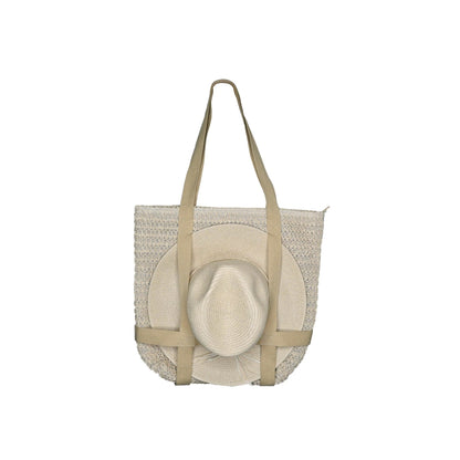 Maryknoll Women’s Braided Natural Fibre Fedora and Crochet Bag Set – UPF50+ Sun - Urban Caps