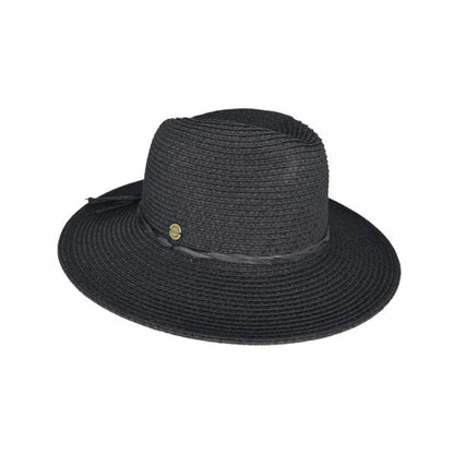 Maryknoll Women’s Braided Natural Fibre Fedora and Crochet Bag Set – UPF50+ Sun - Urban Caps