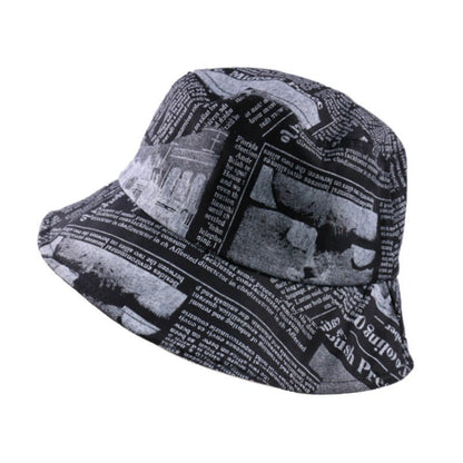 Men And Women Do Old Newspaper Pattern Printing Sun Hat - Urban Caps