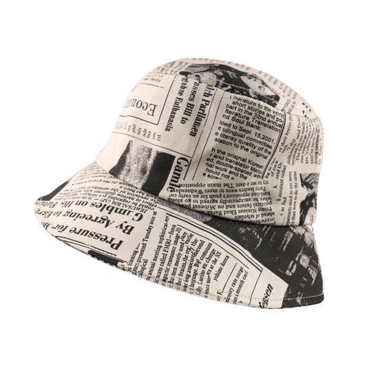 Men And Women Do Old Newspaper Pattern Printing Sun Hat - Urban Caps
