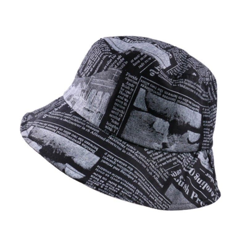 Men And Women Do Old Newspaper Pattern Printing Sun Hat - Urban Caps