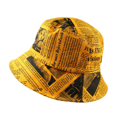 Men And Women Do Old Newspaper Pattern Printing Sun Hat - Urban Caps