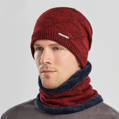 Men’s 2 - Piece Winter Biking Hat – Wool Knit Cap with Head & Ear Protection - Urban Caps